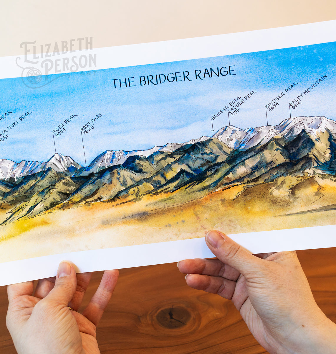 Bridger Mountain Range Art Print – Elizabeth Person Art