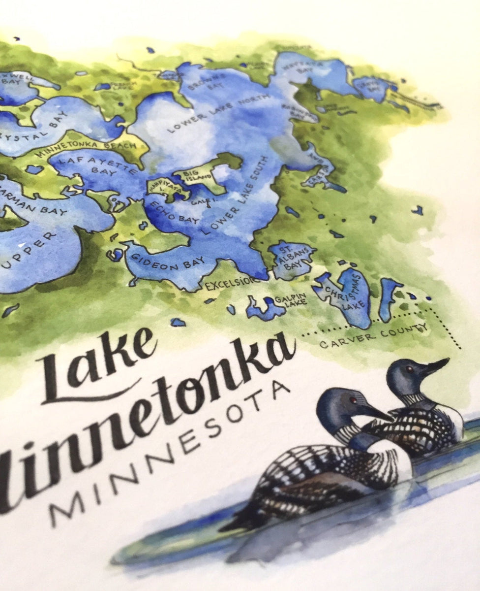 Hand Painted Map of Lake Minnetonka, 1905 / Vintage Minnetonka Map / Antique hotsell Minnetonka Map / Map Art / Old Map Minnetonka / Long Lake