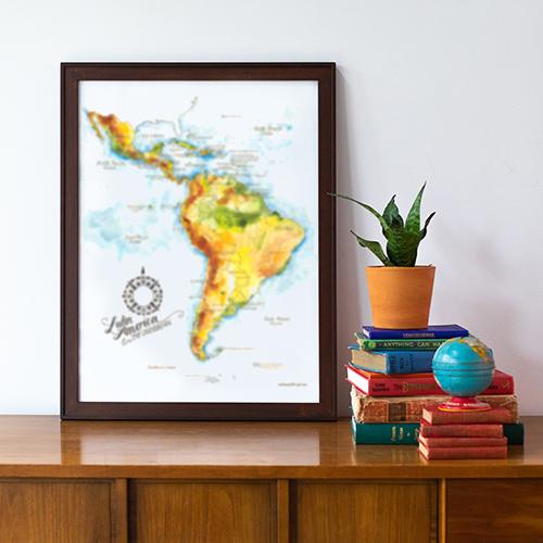 Country Map Art Prints