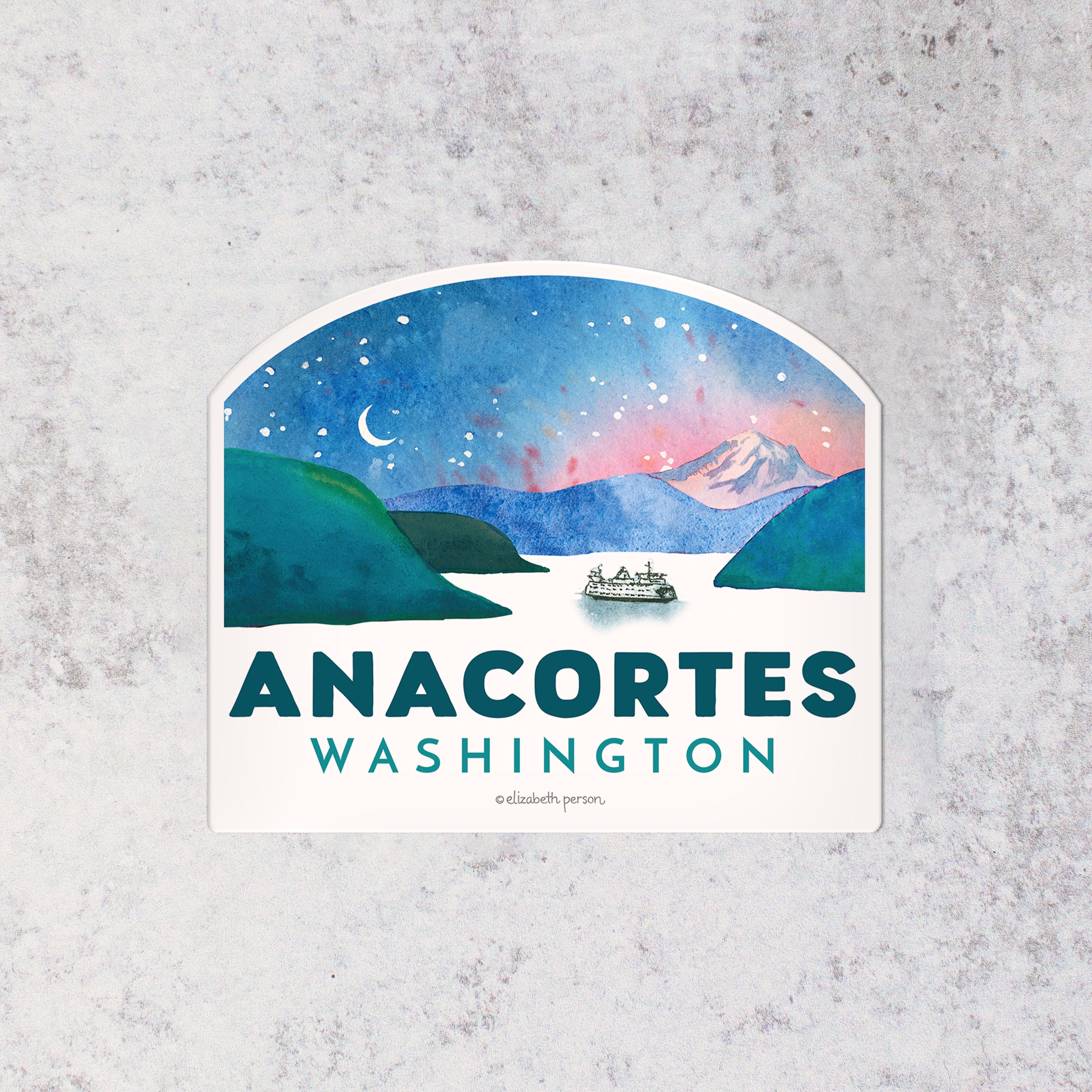 Anacortes WA Vinyl Sticker