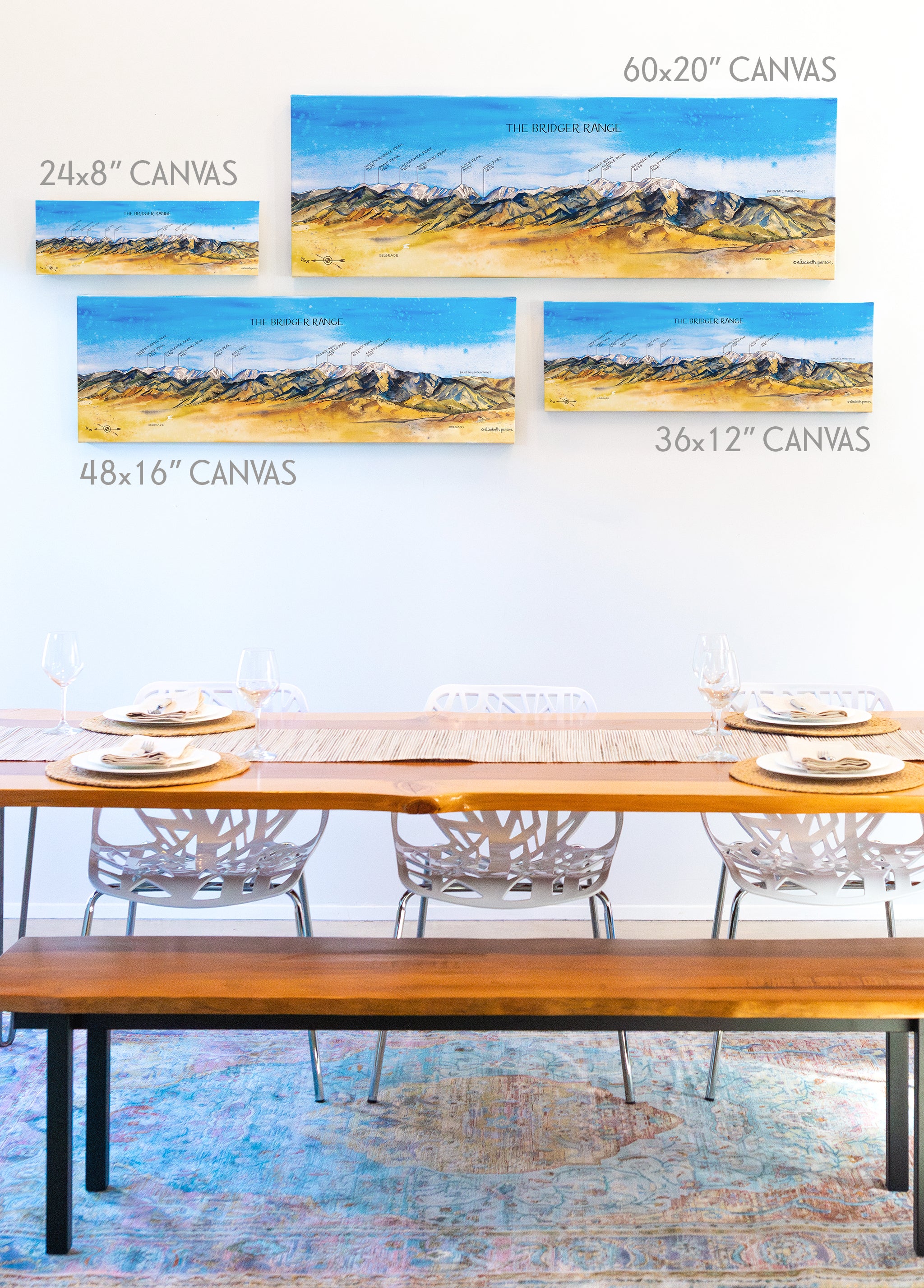 Bridger Mountain Range Art Print – Elizabeth Person Art