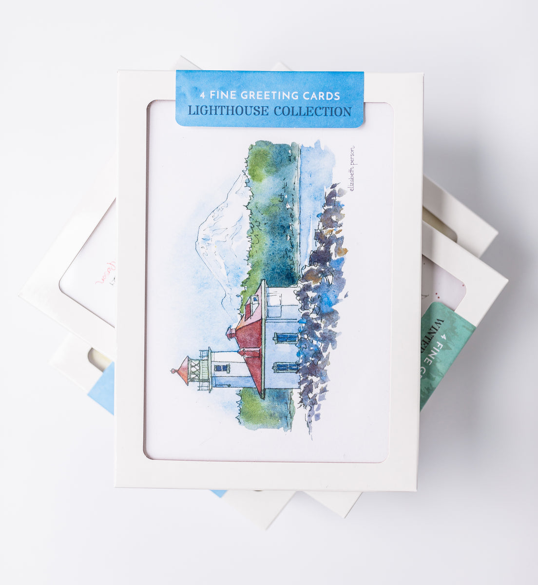 Boxed 4 Card Pack - Lighthouse Collection – Elizabeth Person Art