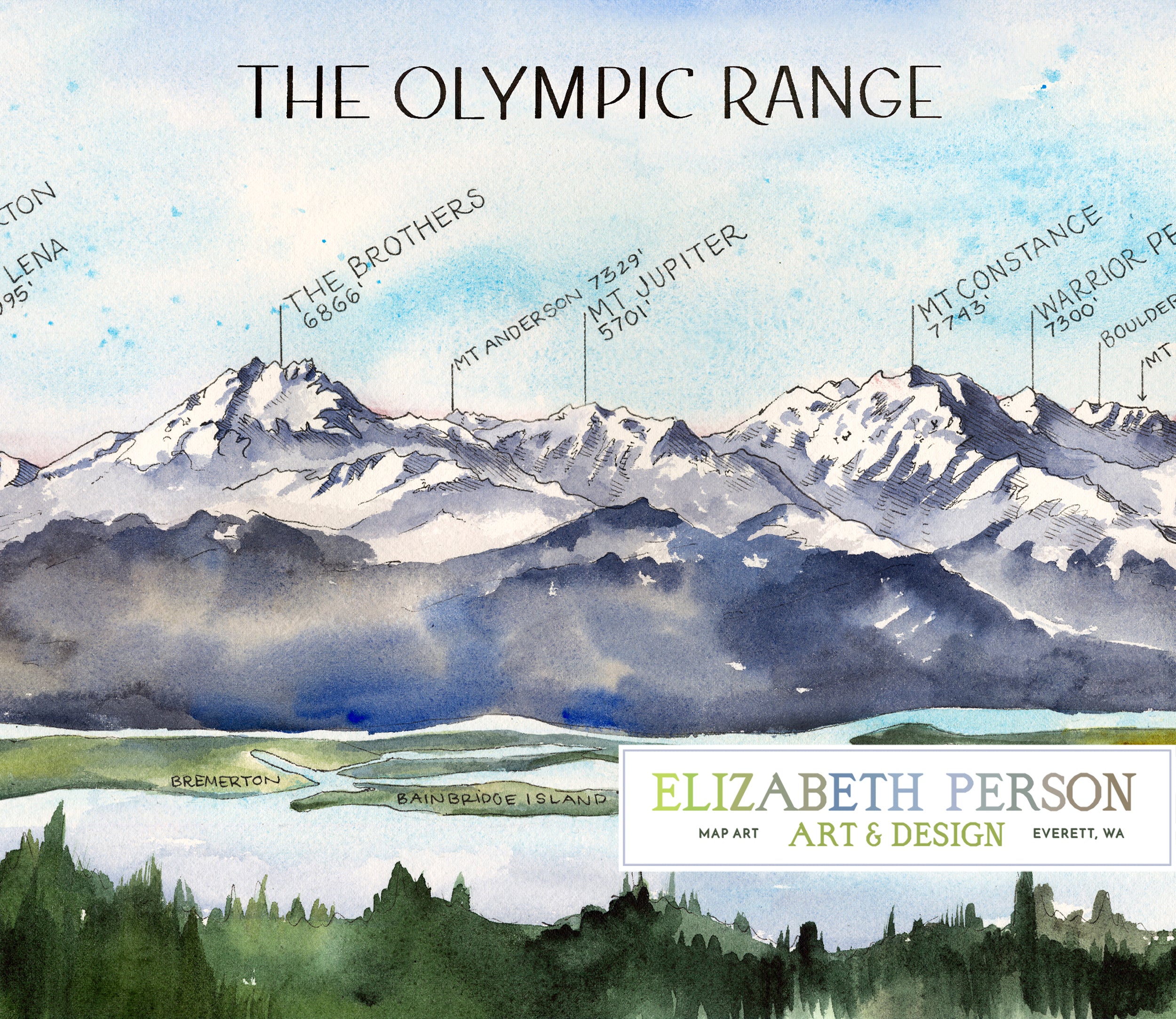olympic mountain range peak names