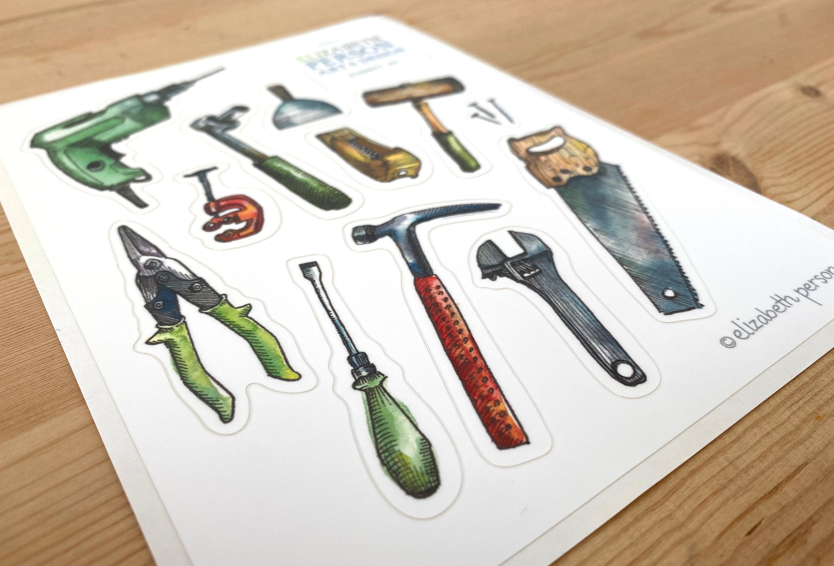 Tools Sticker Sheet – Elizabeth Person Art & Design