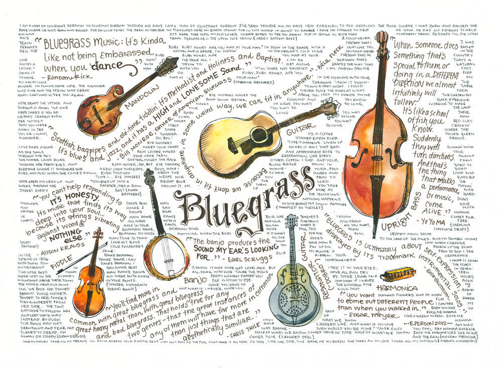 Bluegrass Music Art Print – Elizabeth Person Art