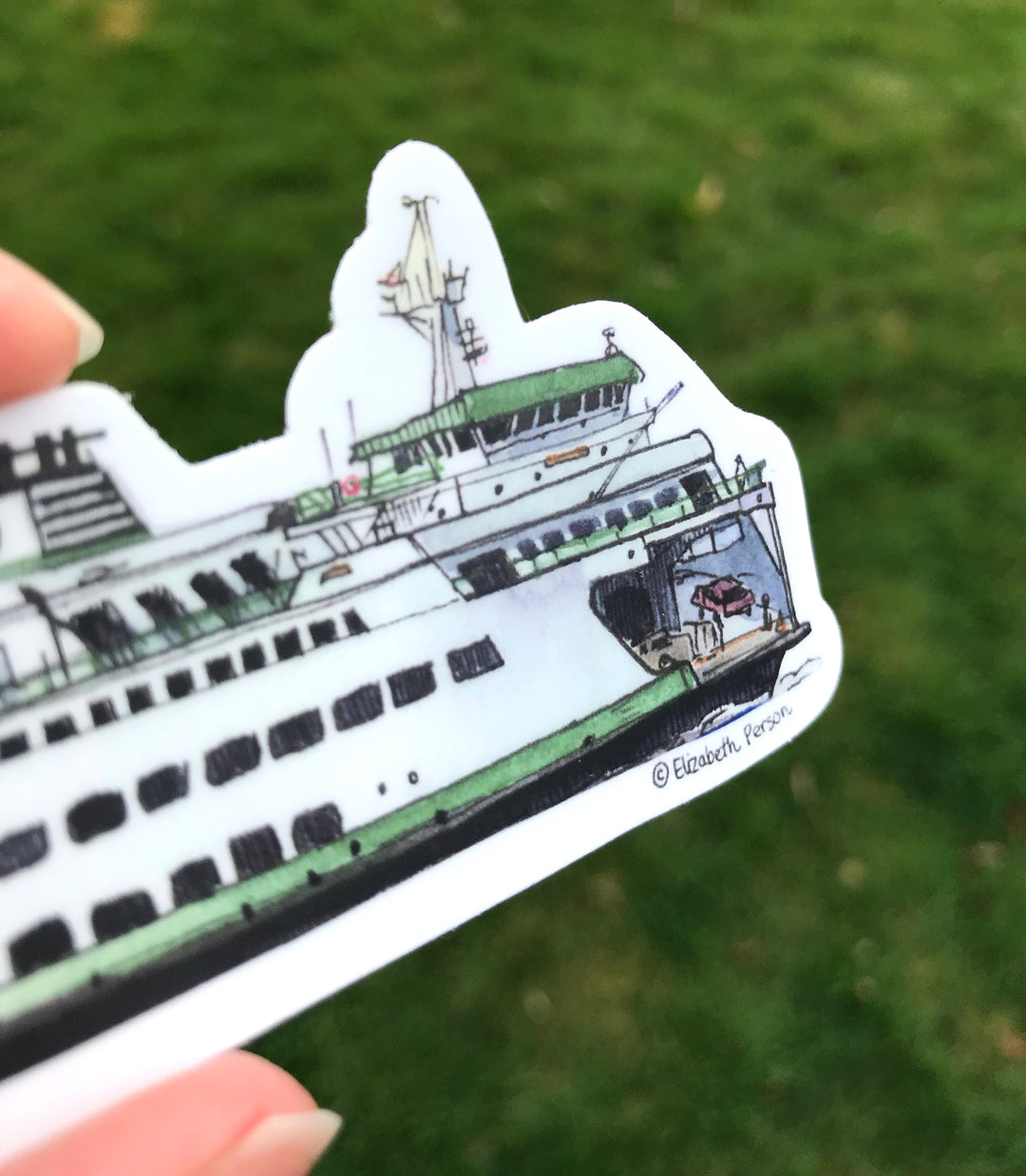 Ferry Vinyl Sticker – Elizabeth Person Art & Design