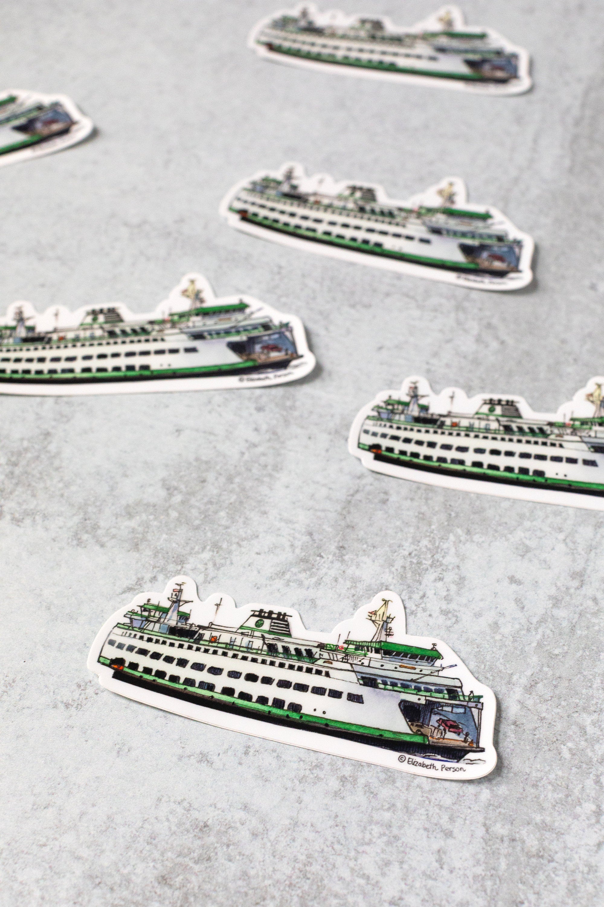 Ferry Vinyl Sticker – Elizabeth Person Art & Design